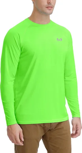 Vista 2 de Corna Men's Long Sleeve Crew Neck T-Shirt Moisture Wicking Performance Athletic Shirts Quick Dry UPF 50+