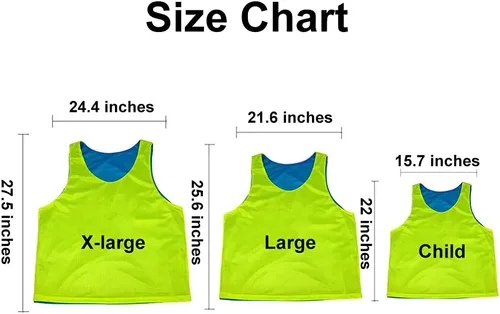 Vista 2 de TopTie Conjuntos de 12 (#1-12) Camiseta sin mangas numerada reversible Pinnies Chalecos de entrenamiento para deportes de fútbol, camiseta de fútbol