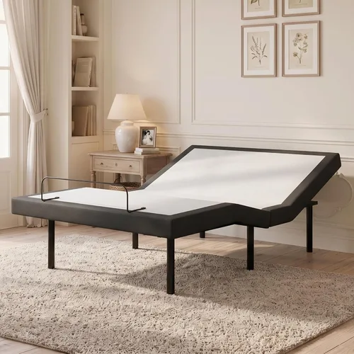 Vista 11 de Cama ajustable GhostBed con colchón híbrido de 12 pulgadas en una caja, tamaño Queen