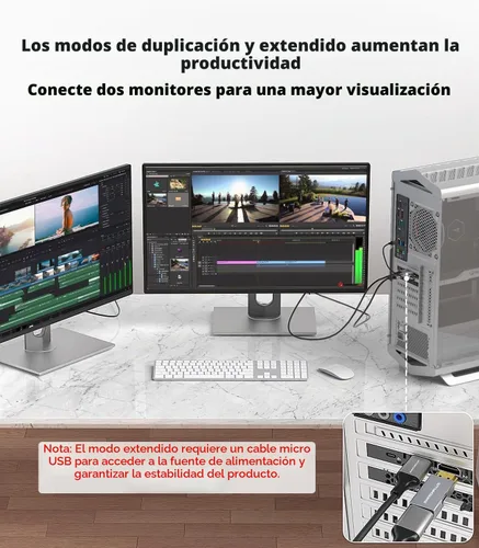 Vista 4 de Adaptador HDMI a DisplayPort 4K a 60Hz, unidireccional-1Pack