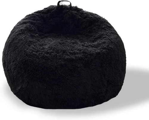 Vista 65 de BCU Funda para Silla Puf Ultra Suave Esponjosa de Piel Sintética Falsa Funda para Puf de Felpa Funda para Sillas de Sala de Estar para Adultos