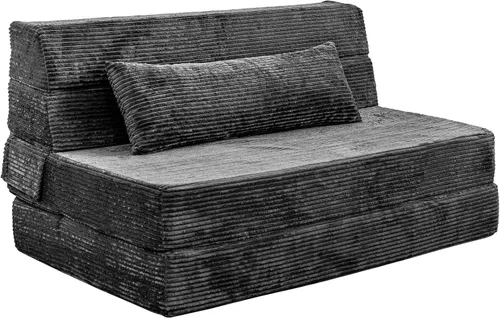 Vista 3 de Cvortll Sofá cama plegable, silla convertible con almohada, sofá plegable de espuma viscoelástica de alta densidad, sofá futón plegable para sala