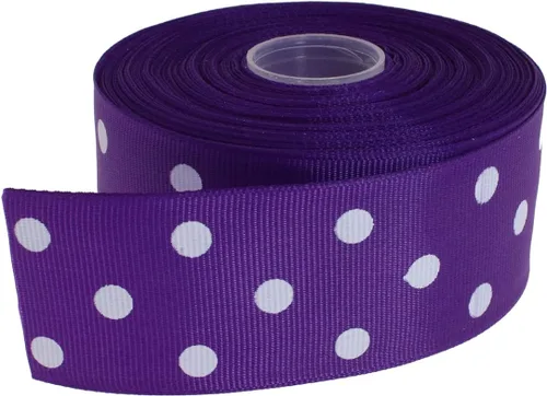 Vista 9 de Cinta de grogrén de lunares de 25 yardas cada rollo 100% poliéster (1 pulgada, beige)