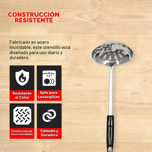 Vista 2 de Chef Craft Select Slotted Skimmer, 13.75 pulgadas, acero inoxidable