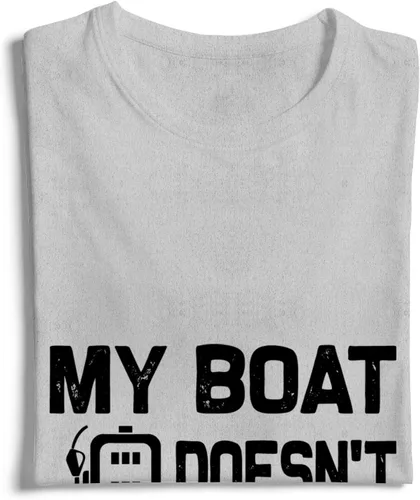 Vista 5 de Camiseta unisex de manga corta con texto en inglés My Boat Doesn't Run on Though