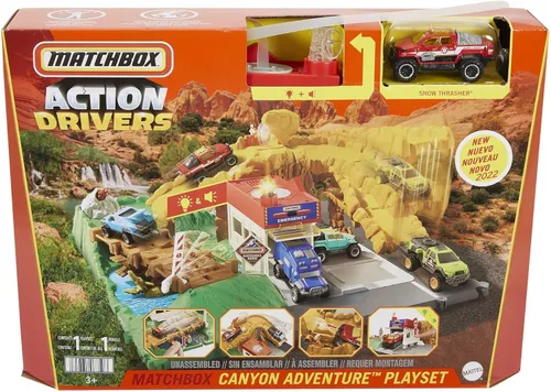 Vista 6 de Matchbox Action Drivers - Juego con múltiples áreas de juego - Puertas y luces de trabajo - Coche a escala 1:64 - Se conecta a otros juegos - Regalo