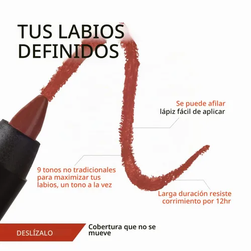 Vista 3 de K7L Lápiz labial color claro marrón (vegano) - Impermeable y de larga duración - Galleta
