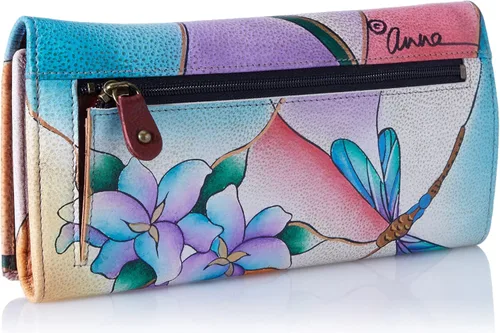 Vista 2 de Anna by Anuschka Cartera de cuero genuino pintada a mano para mujer