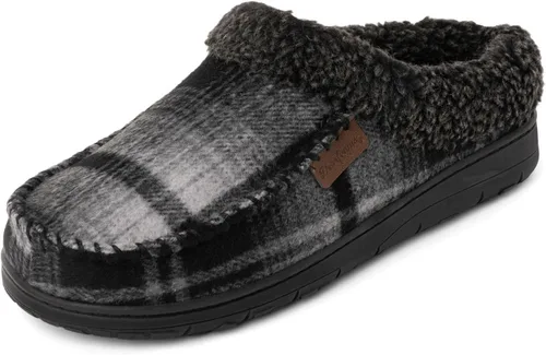 Vista 25 de Dearfoams Zapatilla de casa tipo zueco para hombre Brendan de espuma viscoelástica transpirable para interiores y exteriores con anchos amplios
