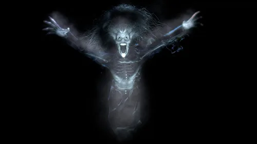 Vista 8 de Video de compilación de fantasmas y espectros de ilusiones espectrales en USB con pantalla de proyección trasera de Reaper Brothers.