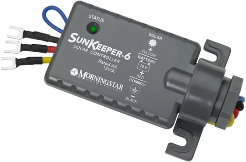 Vista 5 de Morningstar SunKeeper 6A PWM Controlador de carga solar, regulador de panel