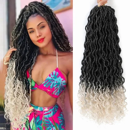 Vista 76 de Cabello Corto de Locs Falsos para Crochet Pre-Enrollado 12 Pulgadas 6 Paquetes Cabello de Locs de Diosa para Crochet Locs Falsos Suaves con Puntas
