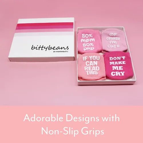 Vista 6 de Set de regalo de calcetines para bebé, regalos neutros para baby shower y artículos esenciales para recién nacidos, calcetines para bebés por