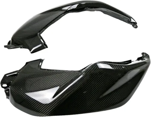 Vista 3 de Compatible con Yamaha compatible con MT07 MT 07 2018 2019 2020 de fibra de carbono tanque de combustible panel lateral cubiertas protectores