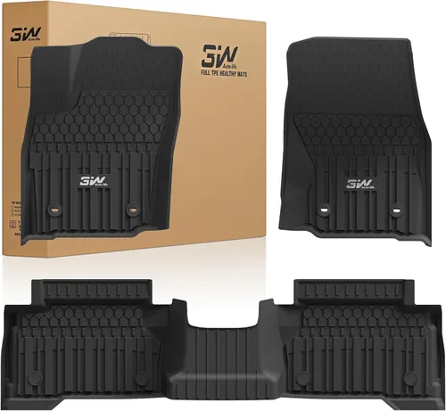 Vista 17 de 3W Alfombrillas para Toyota Sienna 2021-2026 LE/XLE (solo para 8 asientos), revestimiento de suelo TPE para todo tipo de clima, ajuste personalizado