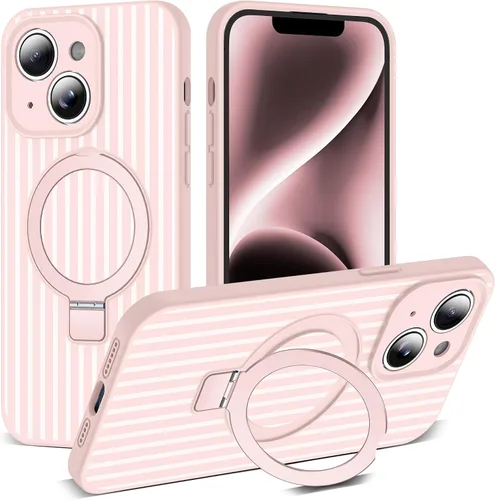 Vista 121 de SKYLMW Funda diseñada para iPhone 11 con soporte magnético invisible Compatible con Mag-Safe, a prueba de caídas de grado militar, a prueba