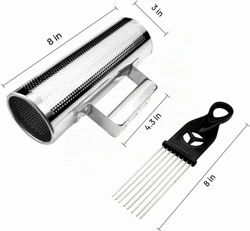 Vista 4 de EastRock Güiro Shaker de Acero Inoxidable de 8" x 3" Instrumentos Musicales de Percusión con Rascador Instrumento de percusión Profesional Banda