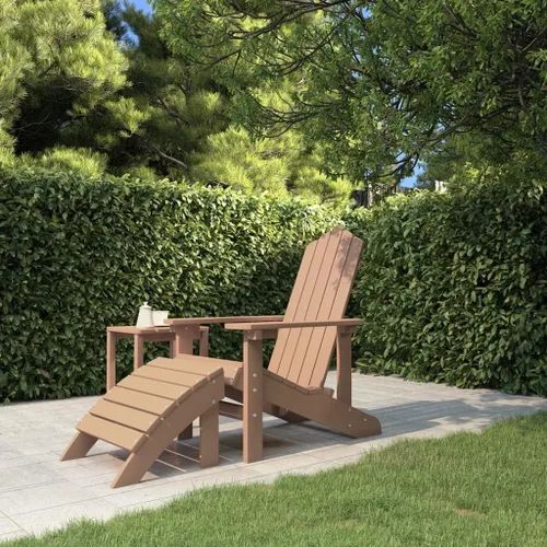 Vista 15 de Sillas Adirondack para patio con reposapiés y mesa HDPE antracita silla de patio al aire libre sillas de comedor al aire libre Sillas para Comedor
