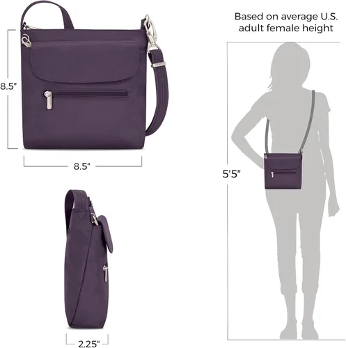 Vista 43 de Travelon Mini bolso de hombro clásico antirrobo