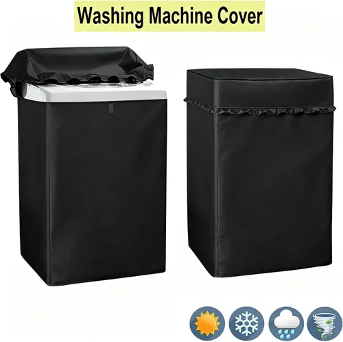 Vista 6 de Cubierta portátil para lavadora y secadora, cubierta para lavadora y secadora, a prueba de polvo, impermeable, protector de electrodomésticos