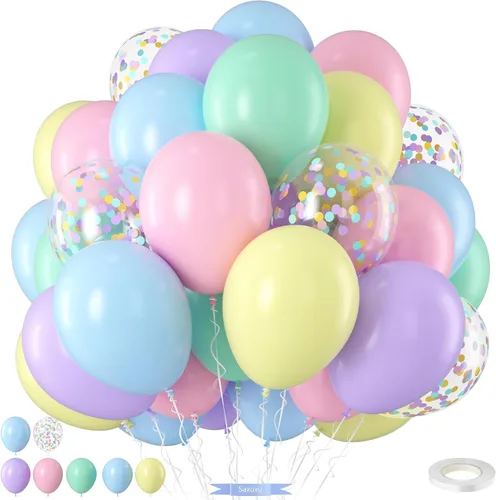 Vista 10 de Globos de dinosaurio, 12 pulgadas, decoraciones de safari en la selva para Conjunto de látex con estampado de dinosaurio verde claro y blanco