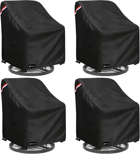 Vista 9 de Funda para silla mecedora para exteriores, resistente 600D, funda de invierno para silla de patio de 27 pulgadas de ancho x 34 pulgadas