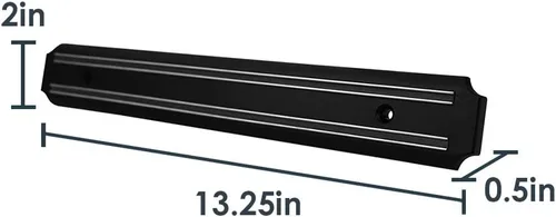 Vista 7 de Home Basics Portacuchillos magnético de acero inoxidable, negro (1)