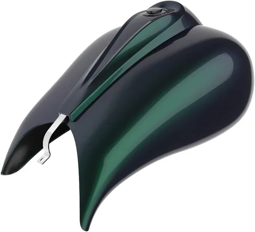 Vista 78 de Cubiertas de tanque estiradas con consola de tablero y tapa de tanque de combustible, cubiertas de combustible de galón para Harley Touring Whisky