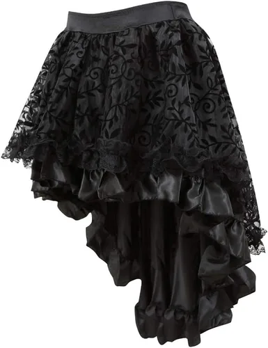 Vista 2 de Grebrafan Steampunk Midi Falda para mujer de tul multicapa alta baja trajes fiesta
