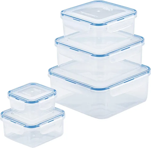 Vista 4 de LOCK & LOCK Easy Essentials - Juego de recipientes de almacenamiento de alimentos / Juego de contenedores de almacenamiento de alimentos, 4 piezas