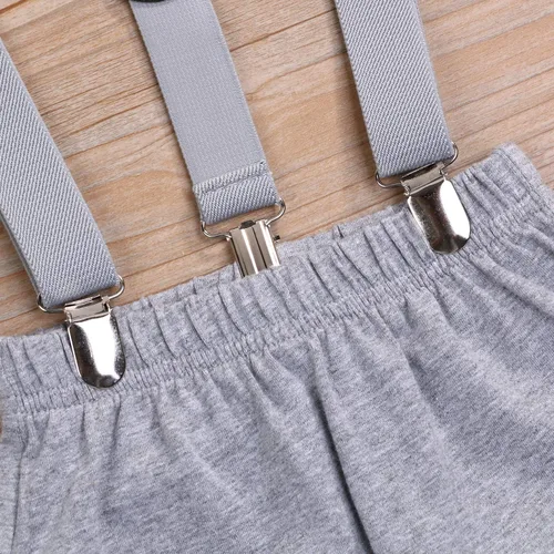 Vista 6 de GRNSHTS Ropa divertida de primer cumpleaños para bebé niño, mameluco con pajarita, mameluco para tartas