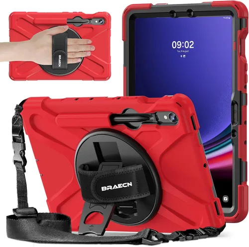 Vista 21 de BRAECNstock Funda para Samsung Galaxy Tab S10 Lite/ S10 FE/ S9 FE/ S9/ S8/ S7 5G Funda de 10.9"/11", Funda Protectora a Prueba de Golpes con Soporte