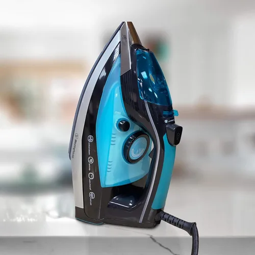 Vista 3 de Westinghouse - Plancha de 220 V de 2500 vatios con vapor y apagado automático de 220 – 240 voltios 50/60 Hz con adaptador de enchufe Dynastar