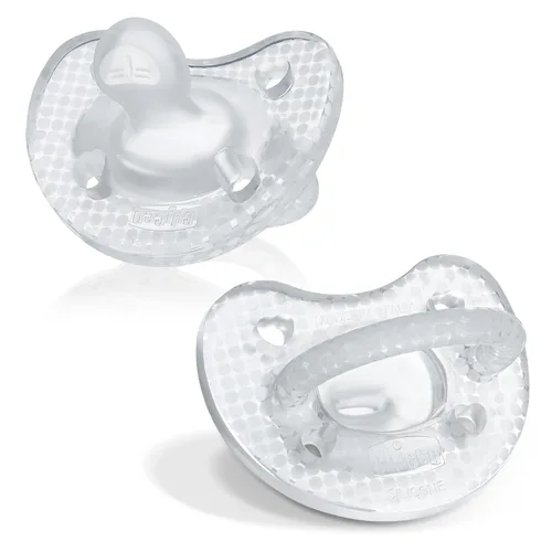 Vista 32 de Chicco Luxe Orthodontic Pacifier One-Piece Silicone, 0-6m, 2-Pack Rubor