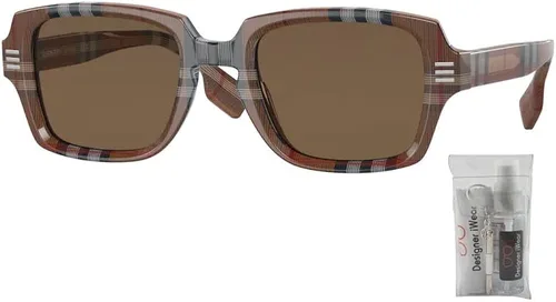 Vista 2 de BURBERRY Eldon BE4349 Rectangle Sunglasses for Men BUNDLE With Designer iWear Complimentary Eyewear Kit