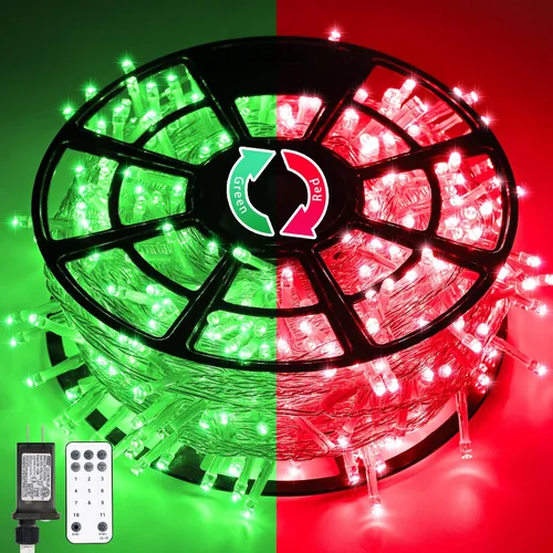 Vista 40 de JMEXSUSS 150 luces LED azules de Navidad para interiores y exteriores, luces de cadena conectables de 59 pies con enchufe, 8 modos de luces de hadas