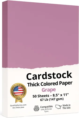 Vista 12 de NextDayLabels Papel de cartulina de color, 50 hojas, "8-1/2" x 11"", color crema, 67 libras (147 gsm), papel de color grueso para manualidades