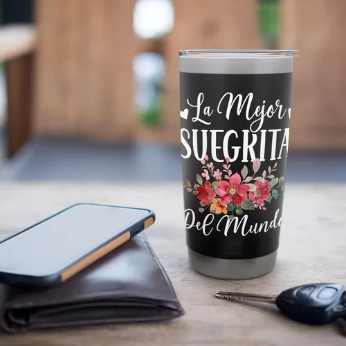 Vista 7 de La Mejor Suegrita Del Mundo - Vaso aislado de acero inoxidable para suegra española