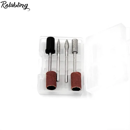 Vista 4 de Máquina de taladro de uñas de 300 a 35000 rpm, kit de taladro eléctrico para manicura, pedicura, acrílico, gel, uñas naturales (110 V)