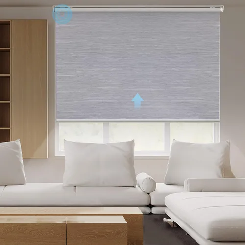 Vista 2 de SmartWings Persiana enrollable motorizada funciona con HomeKit, automáticas, 100% opacas, control remoto inalámbrico para casa inteligente, motor
