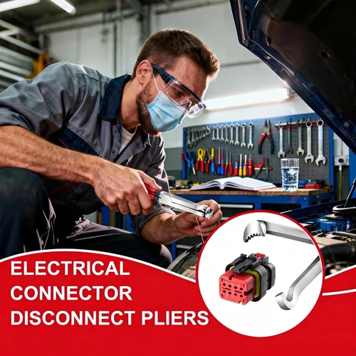 Vista 6 de Herramienta de extracción de conectores eléctricos, herramienta de terminal de cable duradero para reparación automotriz, alicates de desconexión