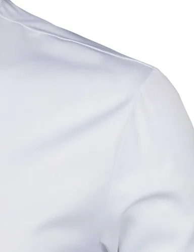 Vista 4 de ZEROYAA Camisas de vestir de manga larga con cuello mandarín para hombre