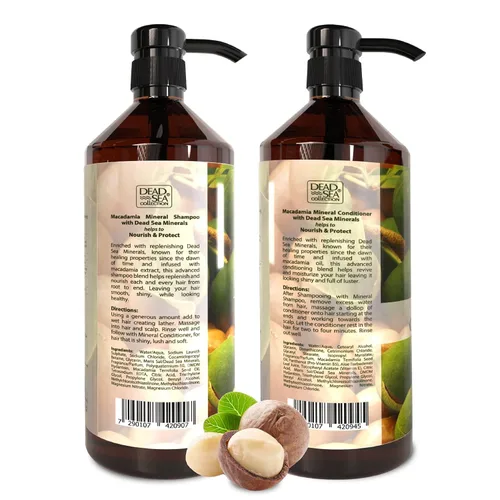 Vista 20 de Set de champú y acondicionador Dead Sea Collection con aceite de argán – Productos hidratantes y suavizantes para el cabello con minerales del Mar