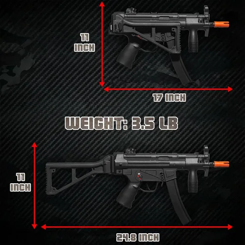 Vista 3 de EMERBU EMERBU - Lanzador de bolas de gel de grado profesional actualizado por EMERBU - Cuerpo de metal y nailon - Alta potencia de 11.1 V - Juego