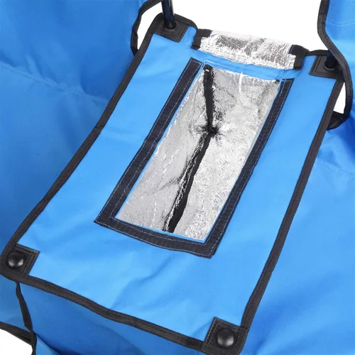 Vista 4 de Silla plegable doble portátil para acampar al aire libre o jardín, sombrilla extraíble de gran tamaño, bolsa enfriadora, silla de playa para adultos