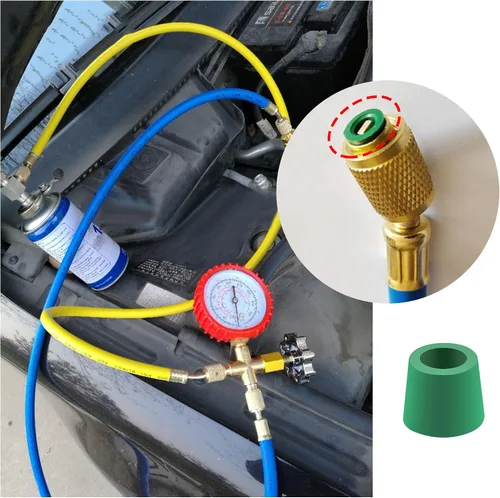 Vista 6 de Kit de 50 juntas tóricas de CA para automóvil, kit de juntas de goma de nitrilo para reparar manguera o colector de carga de CA de 1/4 pulgadas
