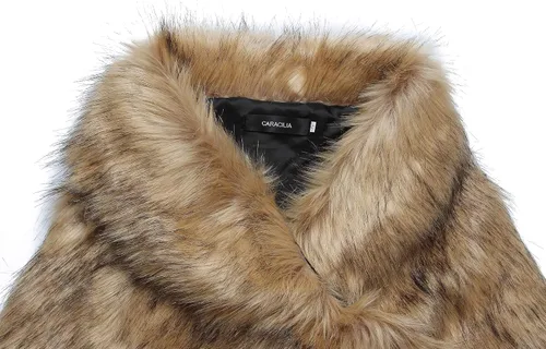 Vista 5 de Caracilia - Elegante estola tipo chal en piel sintética para el invierno.