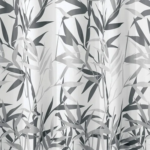 Vista 5 de Cortina de ducha Anzu de InterDesign , Poliéster, Gris, Estándar