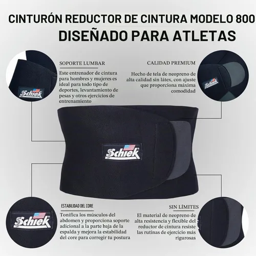 Vista 3 de Schiek Sports Model 800 - Cinturón de compresión con correas ajustables para levantamiento de pesas