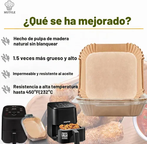 Vista 2 de Forros pequeños para freidora de aire COMFEE' Compact 2.1, forros de 2 cuartos de galón para freidora de aire para Instant Pot Vortex Mini, forros